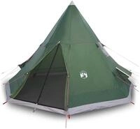 vidaXL Tipi-Zelt, Tipi-Campingzelt 4 Personen Gr&uuml;n Wasserdicht
