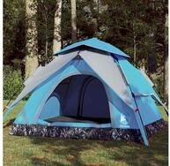vidaXL Angelzelt, Kuppel-Campingzelt 4 Personen Blau Quick Release