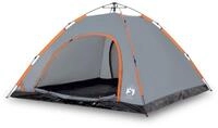vidaXL Hauszelt, Campingzelt 5 Personen Grau und Orange Quick Release