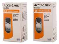 Roche Blutzucker-Teststreifen Accu-Chek Mobile Testkasette, Spar-Set 100-St.,