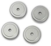 Dynavox D&auml;mpfer 4x Aluminium Ger&auml;tef&uuml;sse midi silber Gummid&auml;mpfer
