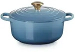 LE CREUSET Br&auml;ter Signature Gusseisen-Br&auml;ter blau &Oslash; 20 cm