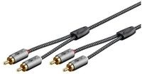 Goobay goobay Plus Stereo-Cinchkabel 5m - Audio-Kabel Audio-Kabel, Cinch, Kabel,