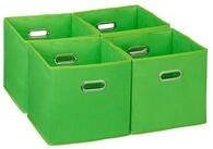 relaxdays Aufbewahrungsbox im 4er Set, gr&uuml;n