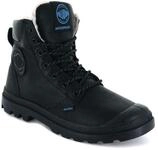 Winterboots PALLADIUM "PAMPA SPORT CUFF WPS", Damen, Gr. 40, schwarz, Leder, Schuhe