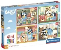 Clementoni&reg; Puzzle Bluey, 4in1 Supercolor, 72 Puzzleteile, Made in Europe