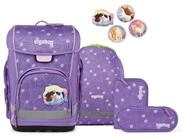ergobag Schulranzen Schulranzen-Set CUBO LIGHT PonyB&auml;radies 5-teilig (5-teilig),