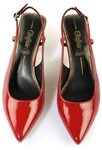 Buffalo Buffalo Sling Back- Vegan Patent High-Heel-Pumps