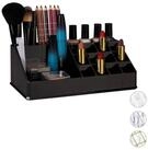 relaxdays Make-Up Organizer Kosmetikorganizer Acryl, schwarz