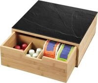 KESPER&reg; Teebox, Bambus, Glas, (1-tlg), f&uuml;r Kaffeekapseln oder Teebeutel