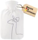 Hugo Frosch W&auml;rmflasche Klassik 1,8 l mit Fleecebezug Stick-Applikation...