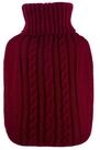 Hugo Frosch W&auml;rmflasche Klassik 1,8 l Made in Germany mit Strickbezug, Rot -