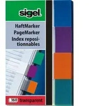 Sigel Marker Page Marker Transparent - 50 x 20 mm, sortiert, 4x 40 Streifen