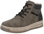 Winterboots RIEKER, Herren, Gr. 40, grau (taupe), Lederimitat, Textil, Schuhe