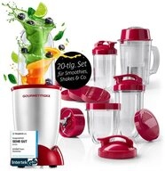 GOURMETmaxx Standmixer Mixer Mr. Magic 19-tlg. 400W silber/rot, 400 W, inkl.