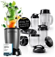 GOURMETmaxx Standmixer Mixer Mr. Magic 19-tlg. 400W anthrazit/schwarz, 400 W, inkl.