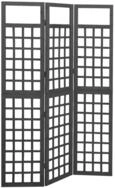 vidaXL Paravent, Spalier/Raumteiler 3-teilig Massivholz Tanne Schwarz 121x180 cm