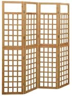 vidaXL Paravent, Spalier/Raumteiler 4-teilig Massivholz Tanne 161x180 cm