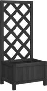 vidaXL Rankgitter 40 x 30 x 90 cm Pflanzk&uuml;bel mit Spalier Schwarz Massivholz...