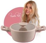 FACKELMANN Kochtopf mit Deckel, Kochgeschirr, Aluminiumtopf, Pastell-Beige