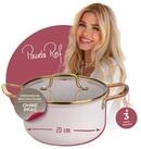 FACKELMANN Kochtopf mit Deckel, Kochgeschirr, Aluminiumtopf, Pastell-Beige