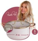FACKELMANN Kochtopf mit Deckel, Kochgeschirr, Aluminiumtopf, Pastell-Beige