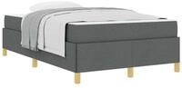vidaXL Bett Bettrahmen mit Matratze Dunkelgrau 120 x 200 cm Stoff (1-tlg)