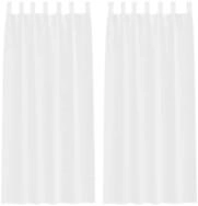 vidaXL Vorhang Voile-Vorhang 2 stk. Wei&szlig; 245 x 140 cm Polyester (2 St),...