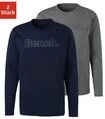 Bench. Loungewear Langarmshirt (2-tlg) mit Bench. Print vorn