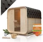Artsauna Fasssauna Nolvik, BxTxH: 185 x 220 x 194 cm, 38 mm, F&uuml;r 6 Personen, 8 kW