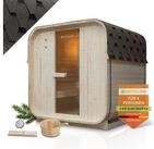 Artsauna Fasssauna Nolvik, BxTxH: 185 x 180 x 194 cm, 38 mm, F&uuml;r 4 Personen, 6...