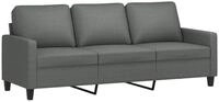 vidaXL Sofa vidaXL 3-Sitzer-Sofa Dunkelgrau 180 cm Stoff