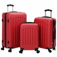 vidaXL Trolley Koffer mit Schloss 3 stk. Rot 50 x 31 x 78 cm ABS Kunststoff