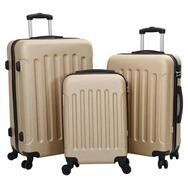 vidaXL Koffer, Koffer 3 pcs Champagner 50 x 31 x 78 cm ABS Kunststoff