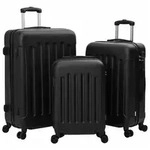 vidaXL Trolley Koffer 3 stk. Schwarz 50 x 31 x 78 cm ABS Kunststoff schwarz