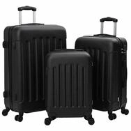 vidaXL Trolley Koffer 3 stk. Schwarz 50 x 31 x 78 cm ABS Kunststoff
