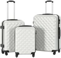 vidaXL Trolley Wei&szlig; - 3-teilig - Prisma Koffer Reisekoffer Hartschalenkoffer...