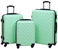 vidaXL Trolleyset Hartschalen-Trolley-Set 3 Stk. Minzgr&uuml;n ABS, (1 tlg)