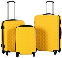 vidaXL Trolleyset Hartschalen-Trolley-Set 3 Stk. Gelb ABS, (3 tlg)