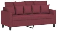 vidaXL Sofa, 2-Sitzer-Sofa Weinrot 140 cm Stoff