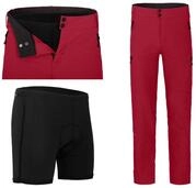 Fahrradhose PORVOO (mit gepolsterter Innenhose) Herren Radhose, robust, elastisch,