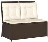 vidaXL Gartenlounge-Set Gartenbank Braun Poly-Rattan, (1-tlg)