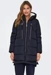 Steppmantel ONLY "ONLNEWNORA LONG PUFFER COAT LIFE CC OTW", Damen, Gr. M, blau (night