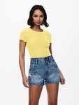 ONLY Rundhalsshirt ONLEMMA S/S SHORT TOP NOOS JRS Rundhals, modisch, regular fit,