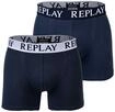 Boxershorts REPLAY "Boxershort 2er Pack", Herren, Gr. L, blau (dunkelblau,...