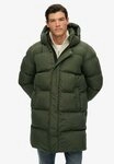 Superdry Steppjacke HOODED SPORTS PUFFER MID JKT Kunstfaser, relaxed fit