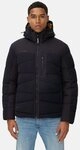 camel active Steppjacke mit abnehmbarer Kapuze Langarm Markenlogo
