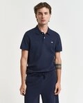Gant Poloshirt REG SHIELD SS PIQUE POLO mit Logo und Flachstrickkragen 100% Baumwolle