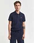 Poloshirt GANT "REG SHIELD SS PIQUE POLO", Herren, Gr. 5XL, blau (evening blau),