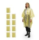 relaxdays Regenponcho 30x Einweg Regenponcho Gelb (30-St)